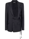 Ann Demeulemeester Asymmetric Silhouette Light Deconstructed Jacket