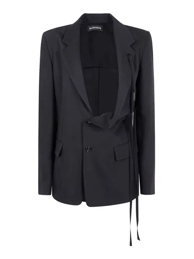 ANN DEMEULEMEESTER DISA LIGHT ASYMMETRIC DECONSTRUCTED JACKET