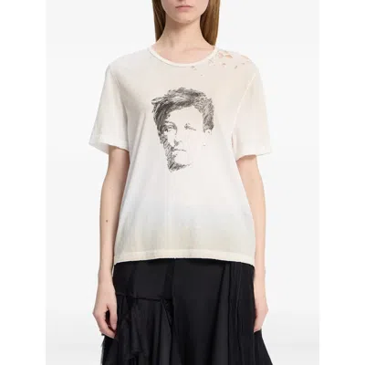 Ann Demeulemeester Distressed Finish T-shirt In Brown
