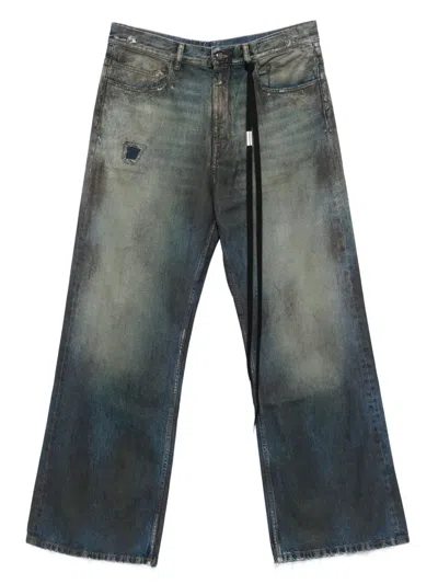 Ann Demeulemeester Distressed Loose-fit Jeans In Blue