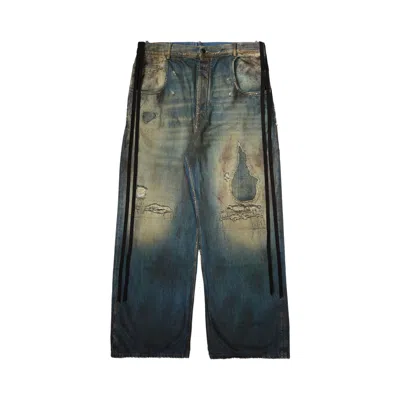 Pre-owned Ann Demeulemeester Distressed Olan 5-pocket High Comfort Trousers 'vintage Blue' | Men's Size 46