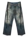 Ann Demeulemeester Distressed Panelled Jeans In Blue