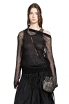 Ann Demeulemeester Dolfine Dropped Shoulder Sweater In Black