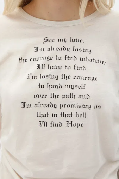 Ann Demeulemeester Dot Wrinkled Cropped Long Sleeve Top In White