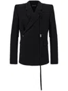 Ann Demeulemeester Wool Blazer With Back Slit And Button Cuffs In Black