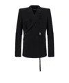 Ann Demeulemeester Wool Blazer With Back Slit And Button Cuffs In Black