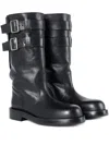 Ann Demeulemeester Osmo Boots In Grained Shiny Calfskin In Black