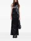 Ann Demeulemeester Rut Highneck Open Back Maxi Dress In Black