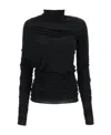 Ann Demeulemeester Draped-twist High-neck Top