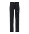 Ann Demeulemeester Cotton Denim Trousers Stonewashed Effect In Black