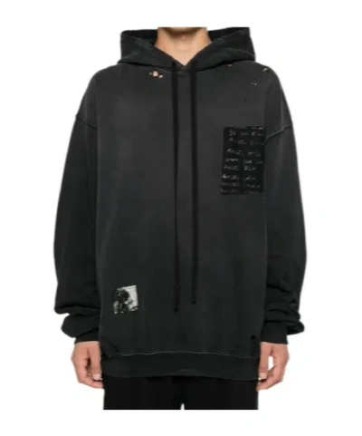 Ann Demeulemeester Drawstring Hoodie In Black