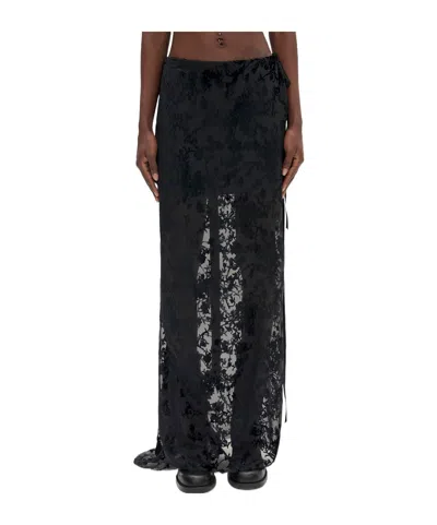 Ann Demeulemeester Drawstring Skirt In Black