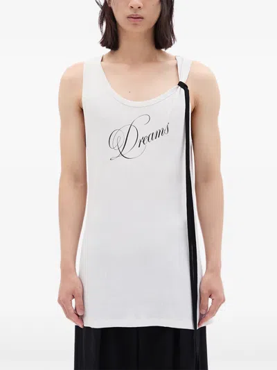 Ann Demeulemeester Dreams Strap Tank Top In White