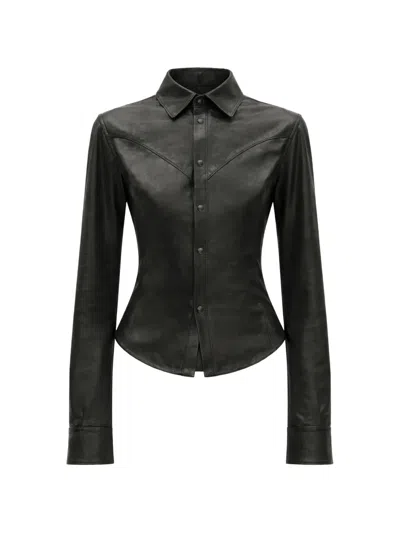 Ann Demeulemeester Drika Fitted Shirt In Black
