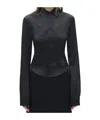 Ann Demeulemeester Drika Fitted Shirt With Western Cut In Black