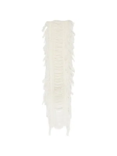 Ann Demeulemeester Drina Scarf In White