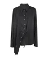 Ann Demeulemeester Jula Dropped Shoulder Shirt Popeline Black In Black