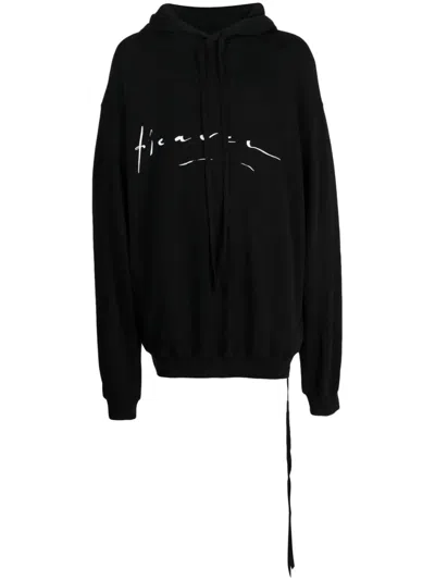 ANN DEMEULEMEESTER DROP-SHOULDER COTTON HOODIE