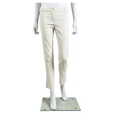 Pre-owned Ann Demeulemeester Early 2000's White Cream Linen Pants