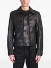Ann Demeulemeester Ebbe Leather Jacket In Black Leather In Black