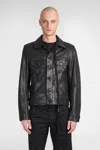 Ann Demeulemeester Ebbe Leather Jacket In Black Leather In Black