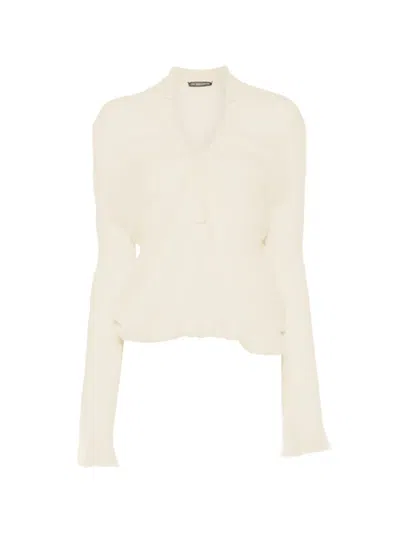 Ann Demeulemeester Eke Top In Neutral