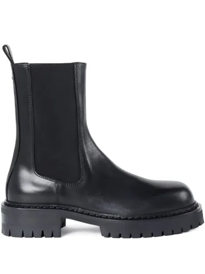 ANN DEMEULEMEESTER ELASTIC-PANEL LEATHER BOOTS