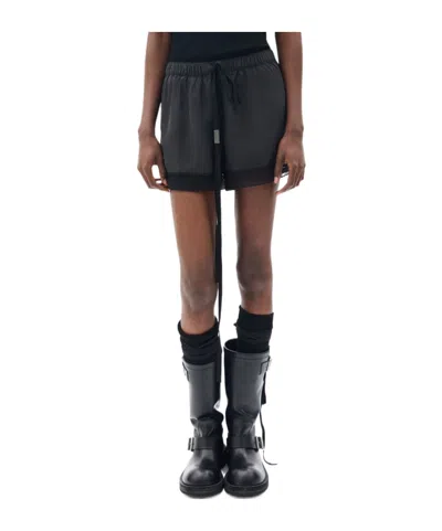 Ann Demeulemeester Elastic Waist Shorts In Black