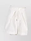 Ann Demeulemeester Jess Pleated Shorts Cotton Twill