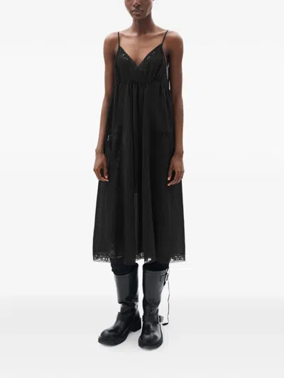 Ann Demeulemeester Elen Midi Dress In Black