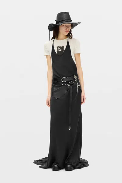 Ann Demeulemeester Eleonor X-long Slip Dress In Black