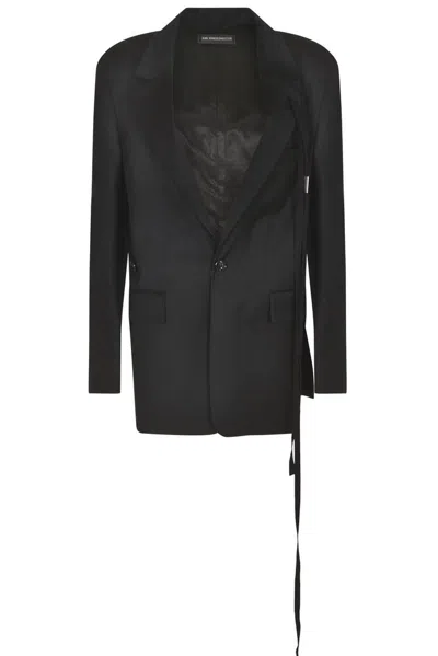 Ann Demeulemeester Elin Asymmetric Tailored Blazer In Black