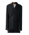 Ann Demeulemeester Elin Asymmetrical Fine-cut Suit Coat In Black