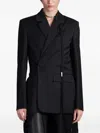 Ann Demeulemeester Tailored Jacket Wool Twil In Black