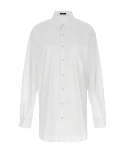 Ann Demeulemeester Elisabeth Collared Long-sleeve Shirt In White