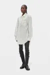 Ann Demeulemeester Elisabeth Long High Comfort Pocket Shirt In White