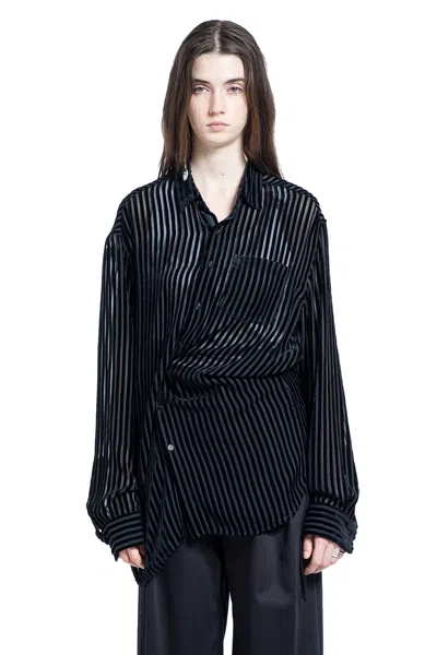 Ann Demeulemeester Elisabeth Long High Comfort Shirt In Black