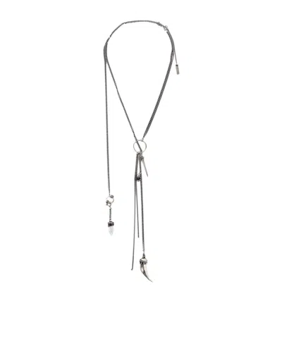 Ann Demeulemeester Ellsu Necklace In Ancient Silver