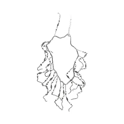 Pre-owned Ann Demeulemeester Elmi Beaded Necklace 'antique Silver' | Women's Size Onesize
