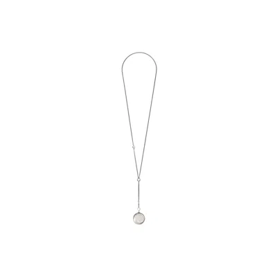 Ann Demeulemeester Elsu Medallion Necklace In Silver