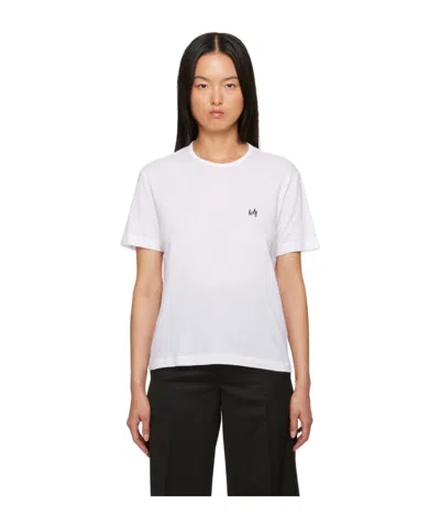 Ann Demeulemeester Embroidered Crewneck T-shirt In White
