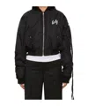 Ann Demeulemeester Embroidered-motif Bomber Jacket In Black