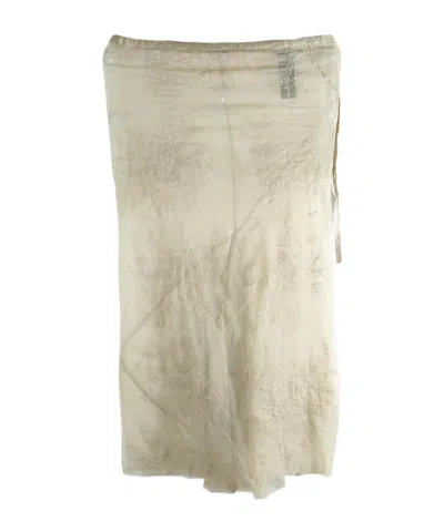 Ann Demeulemeester Embroidered Wrap Maxi Skirt In Brown