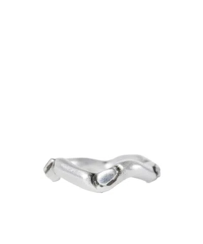 Ann Demeulemeester Emi Futuristic Thorn Ring In White