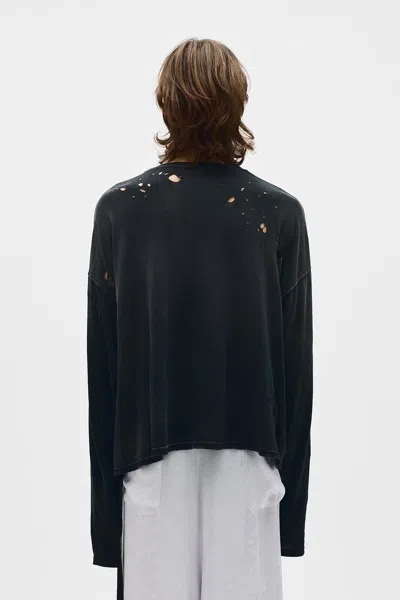 Ann Demeulemeester Emil Long Sleeve T-shirt With Printed Patches In Multicolor