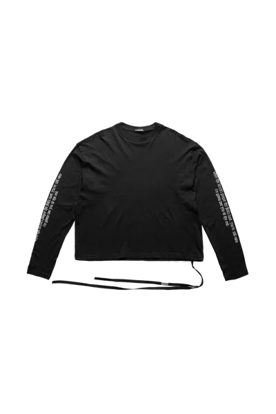 Ann Demeulemeester Emil Relax Fit Boxy T-shirt "october's Portrait" Black