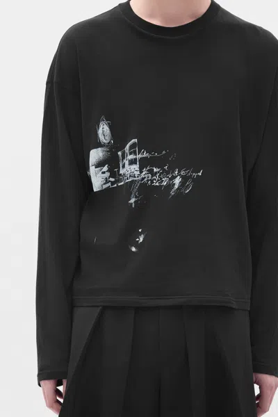 Ann Demeulemeester Emil Relax Fit Long Sleeve Boxy T-shirt In Transparent