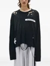 Ann Demeulemeester Emil Long Sleeve T-shirt With Printed Patches