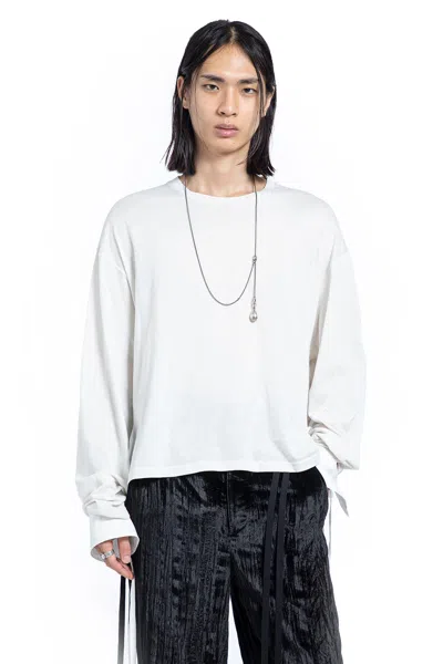 Ann Demeulemeester Emiliuis Sketch Print Long Sleeve T-shirt In White