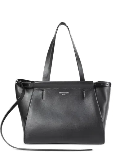 Ann Demeulemeester Endre Top Handle Leather Tote Bag In Black